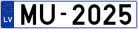 Auto numura zīme MU2025