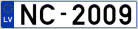 Auto numura zīme NC2009