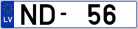Auto numura zīme ND56