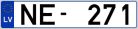 Auto numura zīme NE271