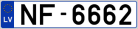 Auto numura zīme NF6662