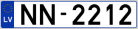 Auto numura zīme NN2212