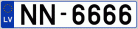 Auto numura zīme NN6666