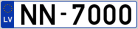 Auto numura zīme NN7000