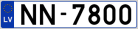 Auto numura zīme NN7800