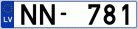 Auto numura zīme NN781