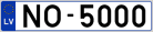 Auto numura zīme NO5000 Auto numura zīme NO5000