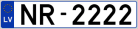 Auto numura zīme NR2222
