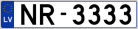 Auto numura zīme NR3333