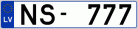 Auto numura zīme NS777 Auto numura zīme NS777