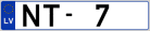 Auto numura zīme NT7