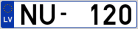 Auto numura zīme NU120 Auto numura zīme NU120