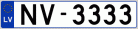 Auto numura zīme NV3333