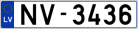 Auto numura zīme NV3436