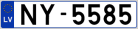 Auto numura zīme NY5585