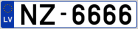 Auto numura zīme NZ6666
