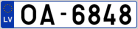 Auto numura zīme OA6848