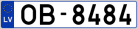 Auto numura zīme OB8484