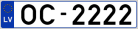 Auto numura zīme OC2222