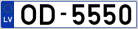 Auto numura zīme OD5550