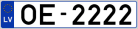 Auto numura zīme OE2222