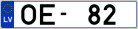 Auto numura zīme OE82