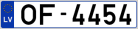 Auto numura zīme OF4454