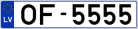 Auto numura zīme OF5555