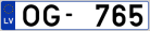 Auto numura zīme OG765