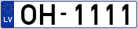 Auto numura zīme OH1111