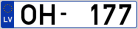 Auto numura zīme OH177 Auto numura zīme OH177