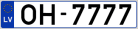 Auto numura zīme OH7777