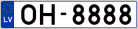 Auto numura zīme OH8888