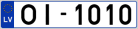 Auto numura zīme OI1010