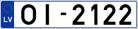Auto numura zīme OI2122