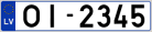 Auto numura zīme OI2345