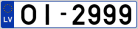 Auto numura zīme OI2999