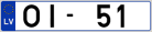 Auto numura zīme OI51