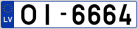 Auto numura zīme OI6664