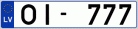 Auto numura zīme OI777