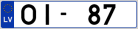 Auto numura zīme OI87