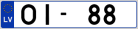 Auto numura zīme OI88
