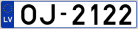 Auto numura zīme OJ2122