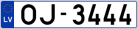 Auto numura zīme OJ3444 Auto numura zīme OJ3444