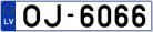 Auto numura zīme OJ6066