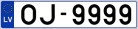 Auto numura zīme OJ9999