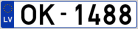 Auto numura zīme OK1488