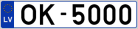 Auto numura zīme OK5000 Auto numura zīme OK5000
