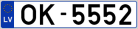 Auto numura zīme OK5552