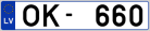 Auto numura zīme OK660